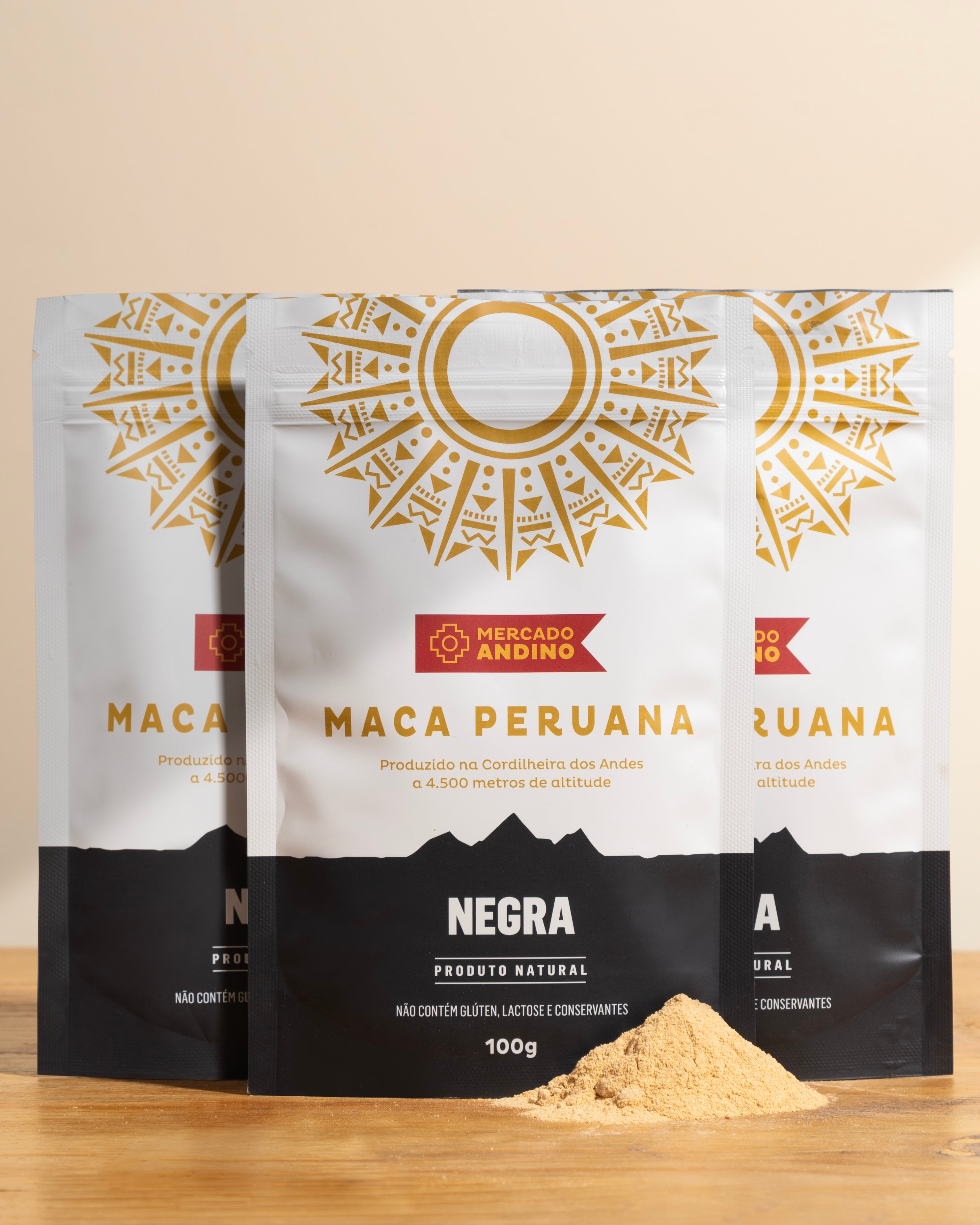 Maca Peruana Negra 3 Pacotes de 100g