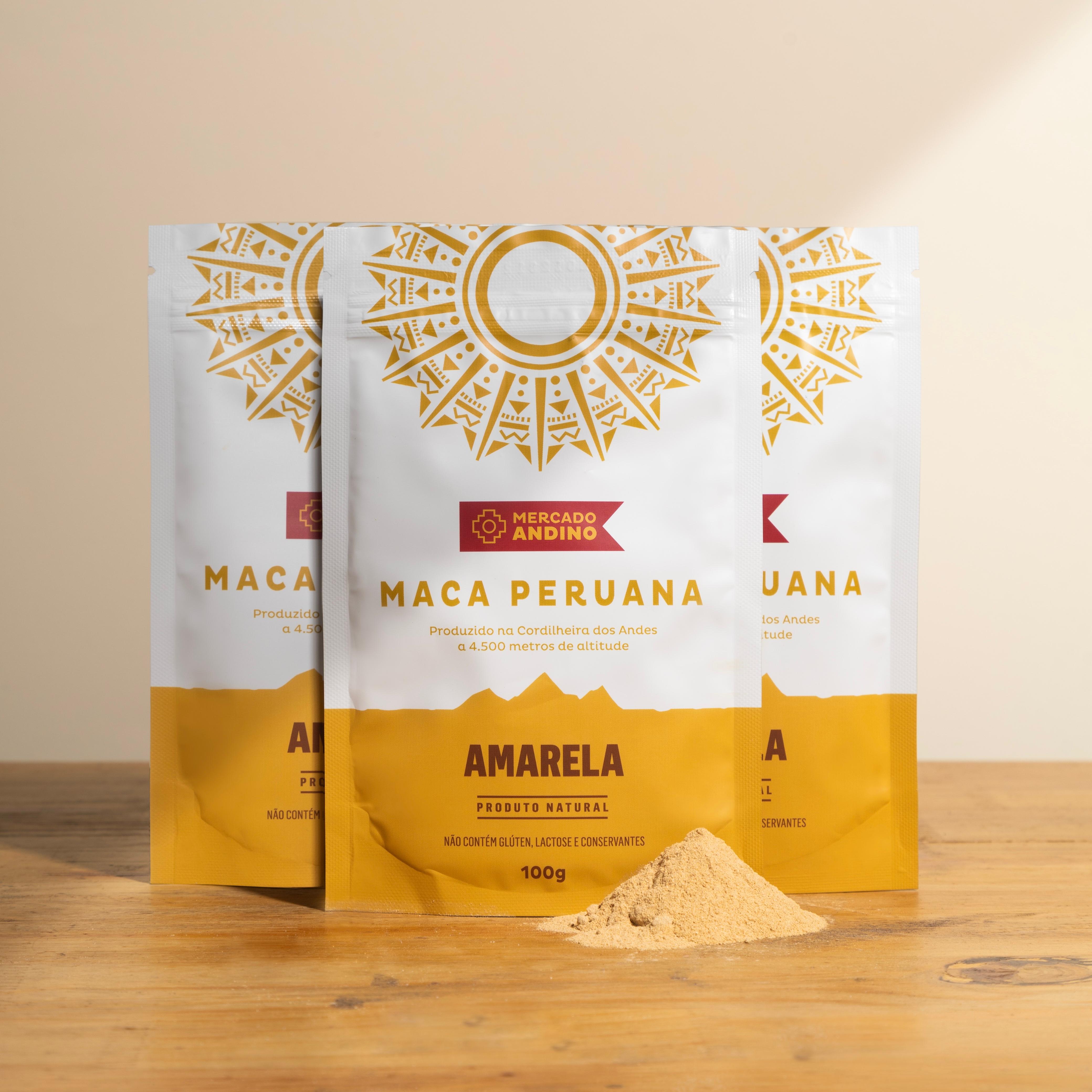 Maca Peruana Amarela 3 Pacotes de 100g
