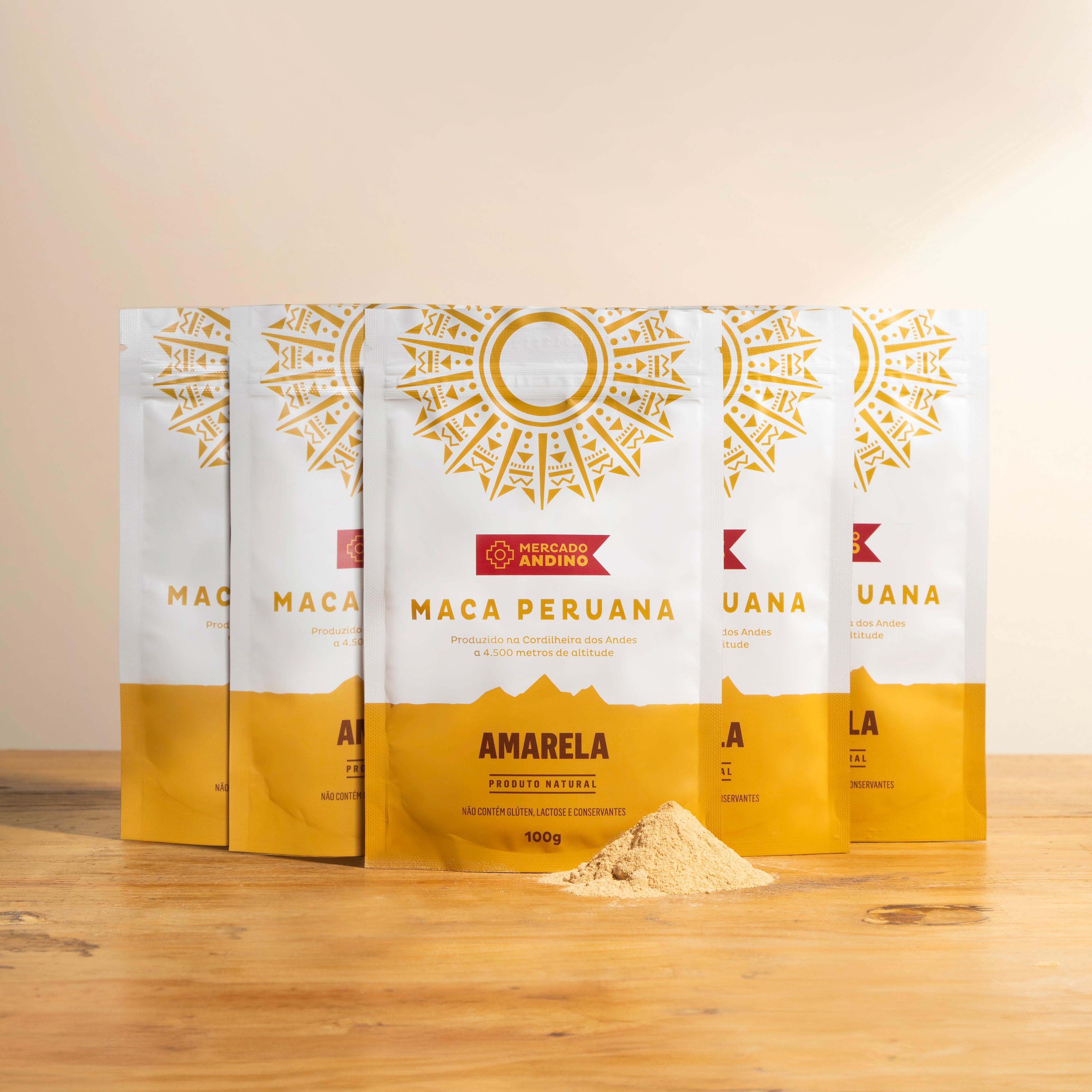 Maca Peruana Amarela 5 Pacotes de 100g
