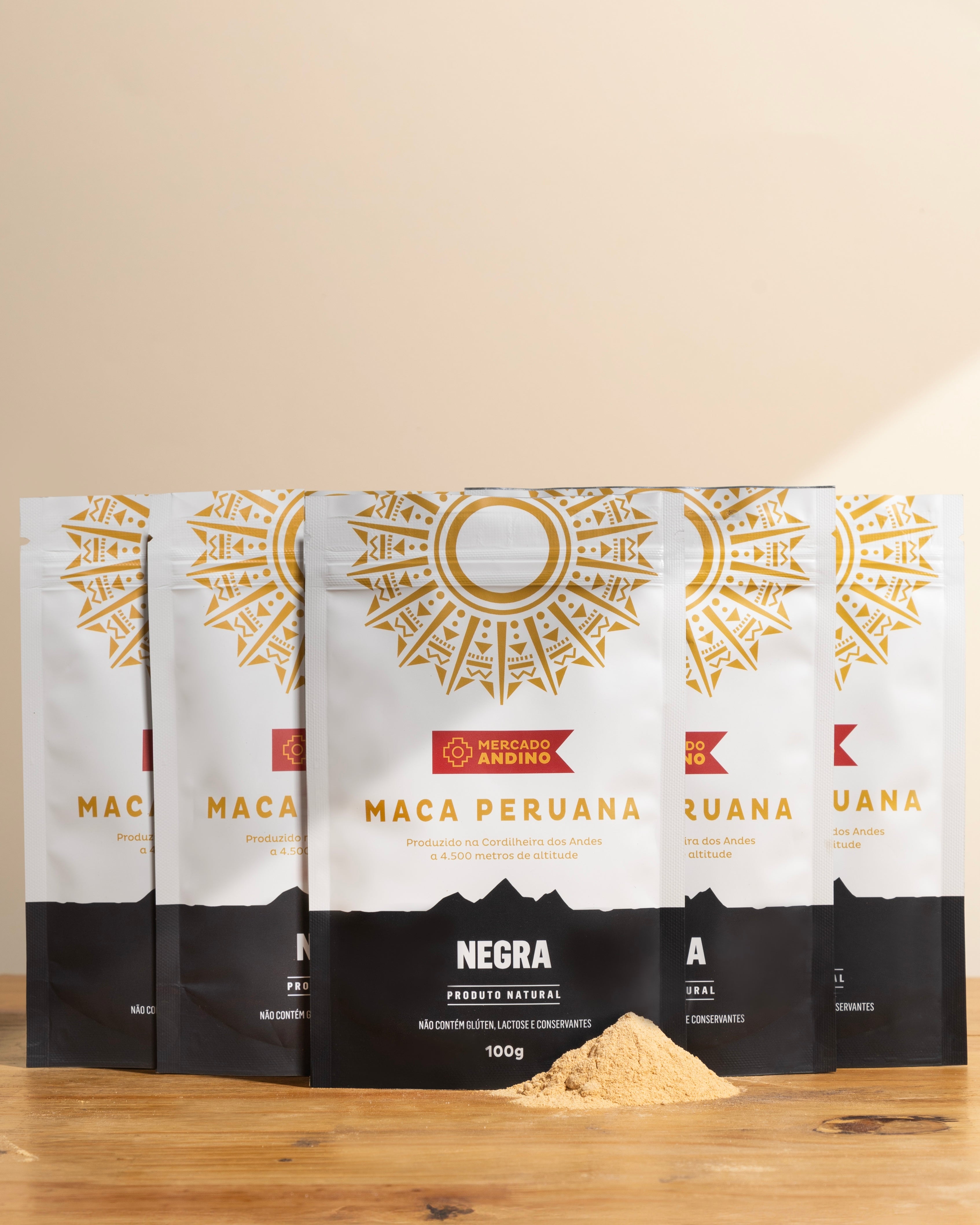 Maca Peruana Negra 5 Pacotes de 100g