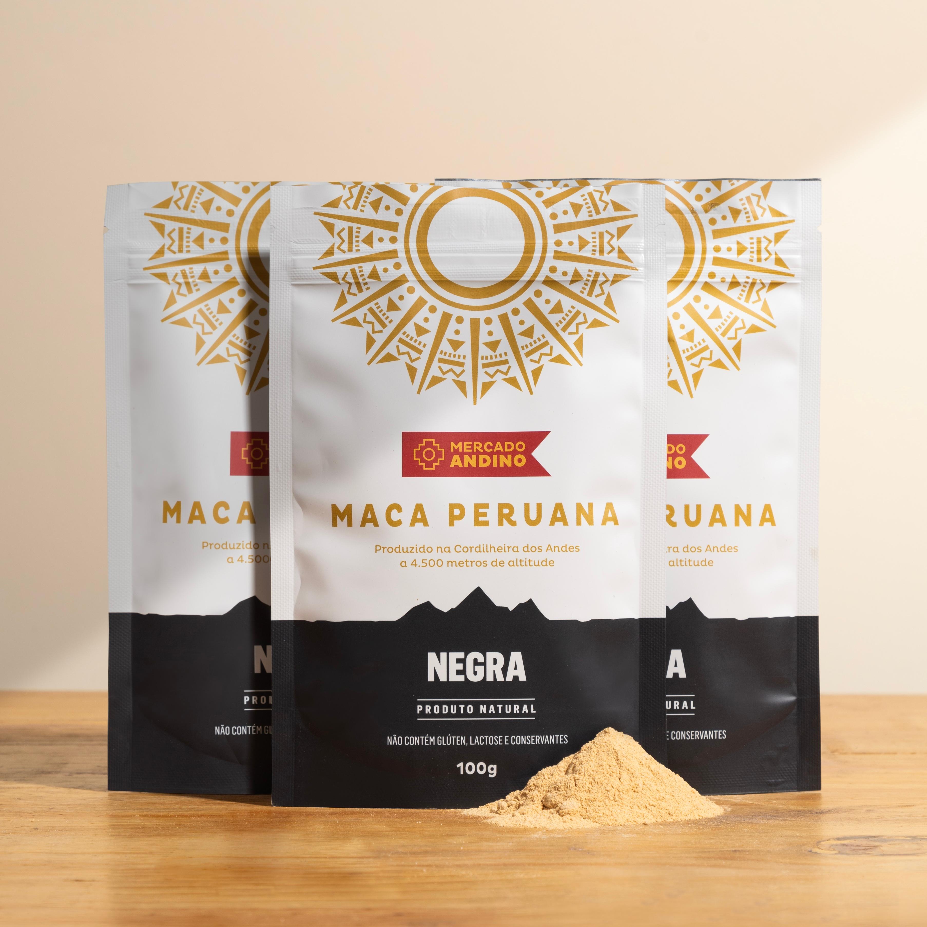 Maca Peruana Negra 3 Pacotes de 100g