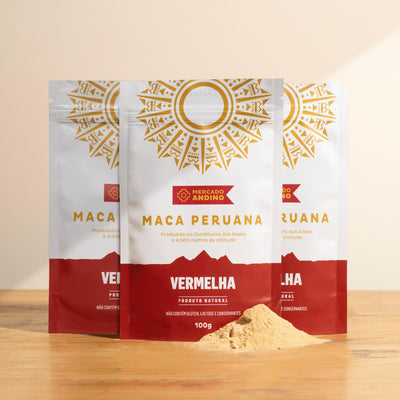 Maca Peruana Vermelha 3 Pacotes de 100g
